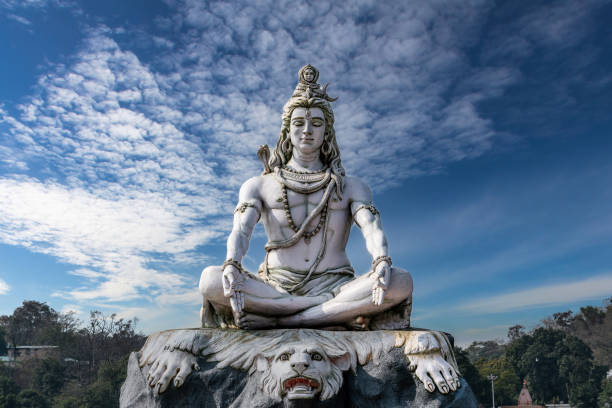 Lord Shiva statue on the banks of the sacred Ganges River in Rishikesh, India. istockphoto 1752927325 612x612 1